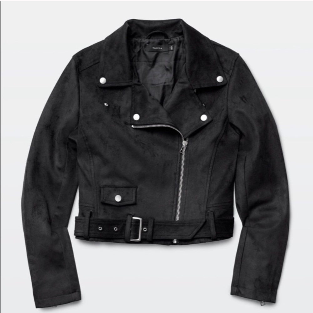 Aritzia Talula MORTON Vegan Suede Moto Jacket S